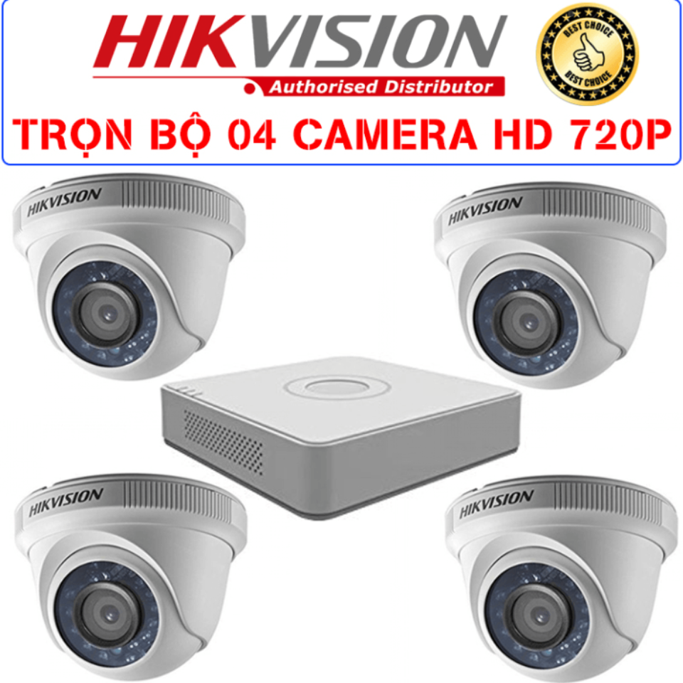 Trọn Bộ 04 Camera – HIKVISION – HD 720p