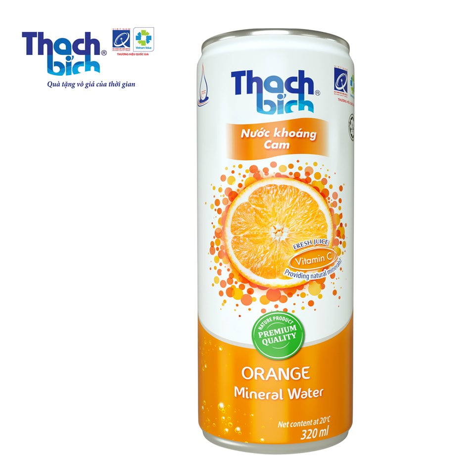 nước khoáng cam lon thạch bích 320ml