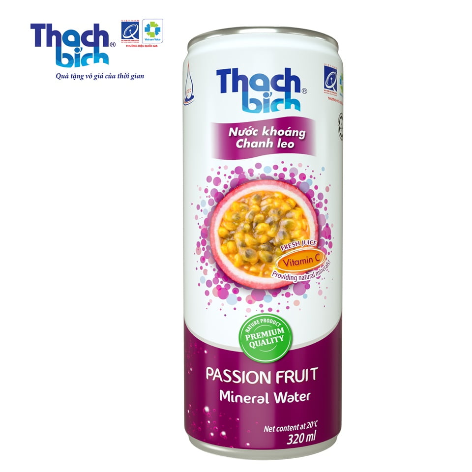 nước khoáng chanh leo lon thạch bích 320ml